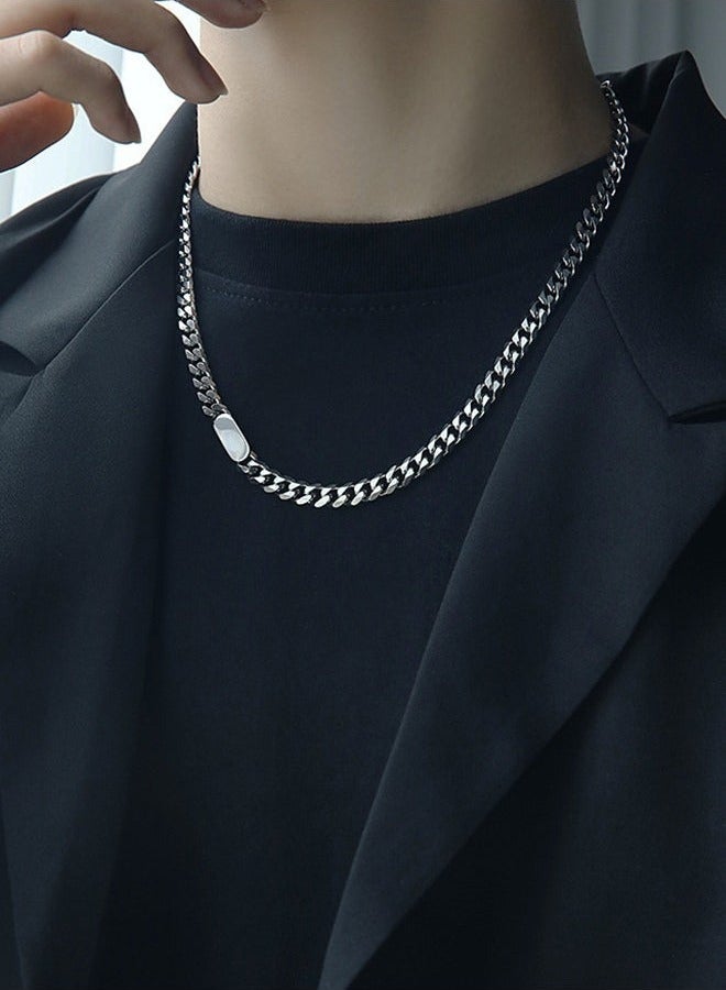 Fashionable Necklace and Bracelet Chain set Cool Sweater Chain for Men and Women Jewelry Gift for Lover and Friend 2 Pieces - Image 2