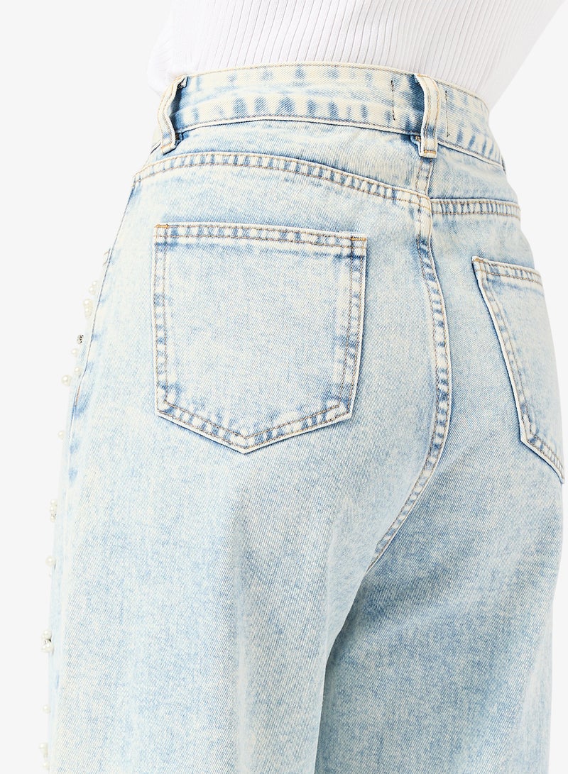 جينجر جينز بقصة مستقيمة مزين بالكريستال - Image 5