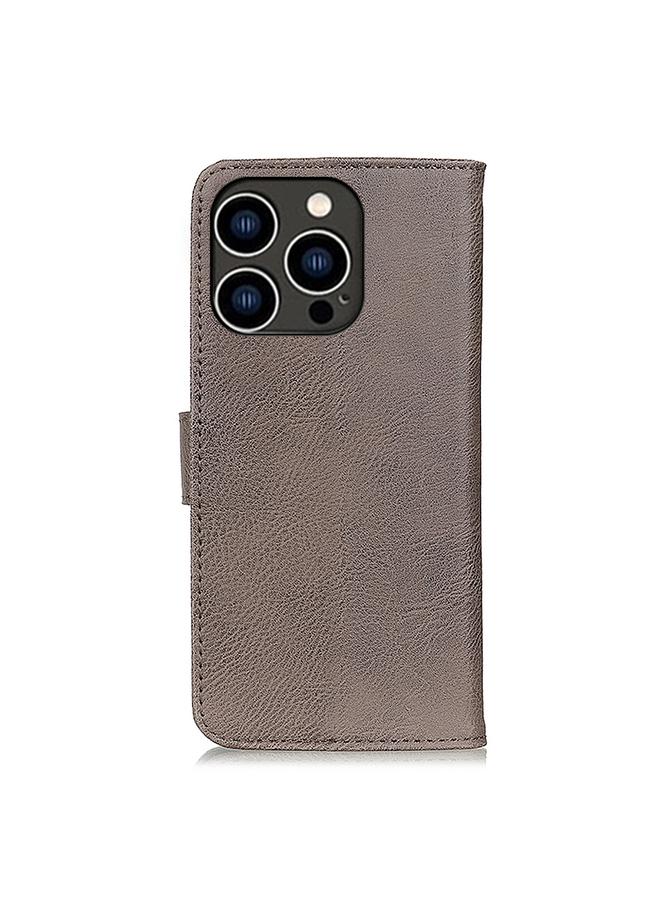 S-TOP Case For iPhone 15 Pro KHAZNEH Cowhide Texture Horizontal Flip Leather Phone Case - Image 3