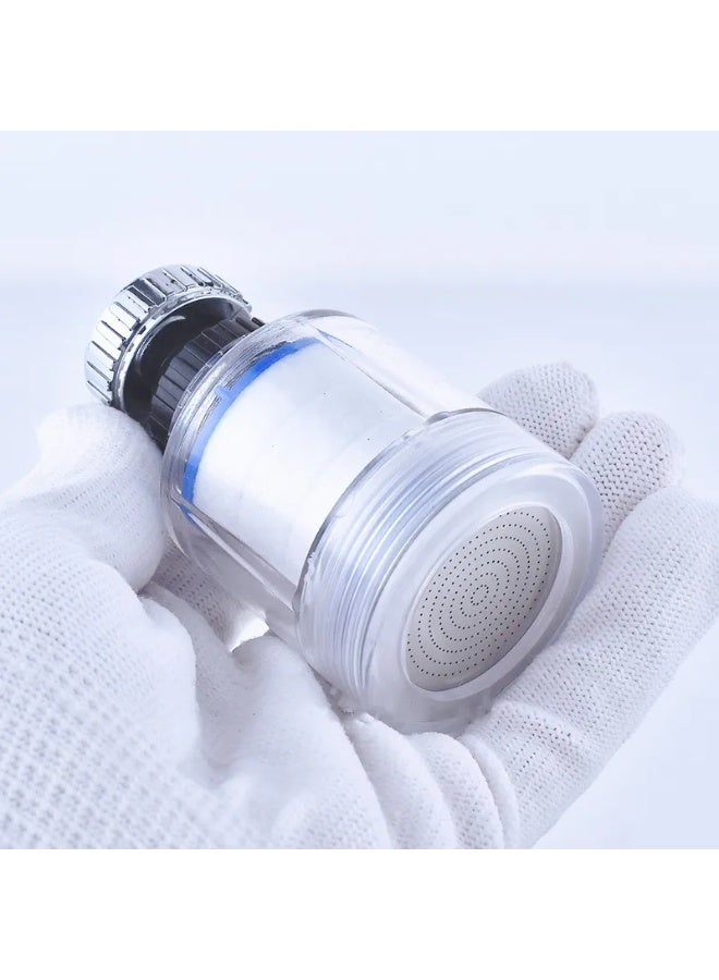 منظم تدفق مياه دوّار 360 درجة مع فلتر أيوني، فوهة حنفية مضغوطة قابلة للدوران، موفر للمياه، مناسب للمطبخ والحمام والحوض والحديقة، وضعين لتدفق المياه، سهل التركيب والاستخدام - Image 5