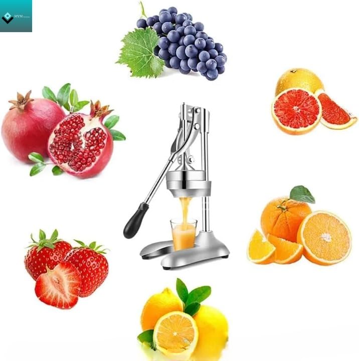 MVM Enterprise Manual Stainless Steel Citrus Juicer Orange Squeezer Hand Press juice Maker Machine For Lemon Orange Pomegranate Fruits silver1 pcs - Image 2