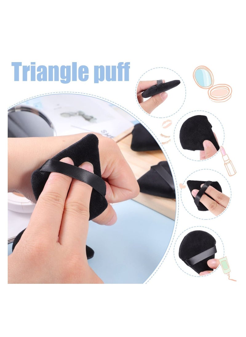 ORiTi 2 PCS Triangle Powder Puffs Face Cosmetic Powder Puff Washable Reusable Soft Plush Powder Makeup Sponge  - Image 5