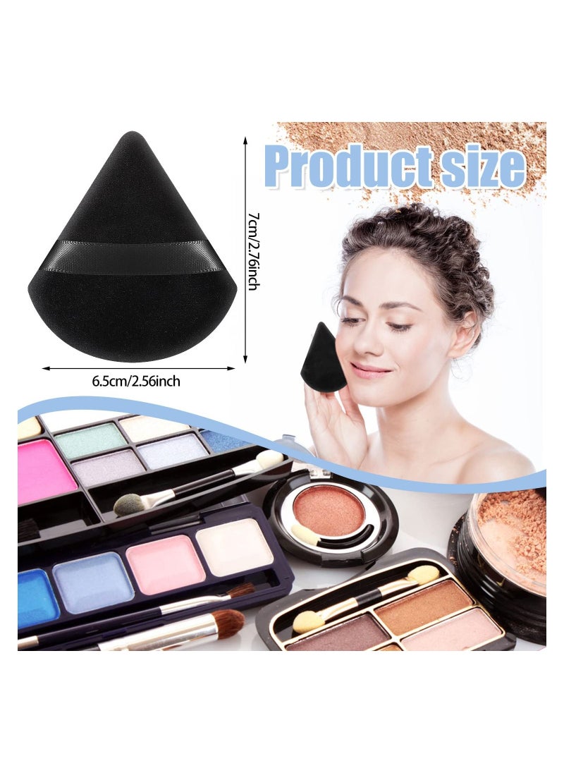 ORiTi 2 PCS Triangle Powder Puffs Face Cosmetic Powder Puff Washable Reusable Soft Plush Powder Makeup Sponge  - Image 3