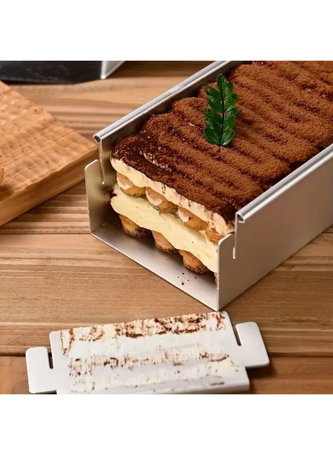 Silvery Mold Premium Aluminum Baking Pan With Dividers For Tiramisu And Cheesecake - Image 4