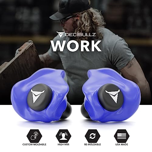 Decibullz - Custom Molded Earplugs, 31dB Highest NRR, Comfortable Hearing Protection for Shooting, Travel, Swimming, Work and Concerts (Blue) - Image 5