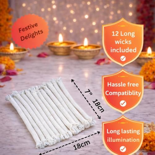 Narayan Bhakti™ Brass akhand Diya, Big Size 250ml | 12 Long Wicks Included | with Wick-Lifting Screw Lever & Borosilicate Glass – Long Burning Oil lamp | deepam for mandir, Home Temple & Festive Use - Image 4