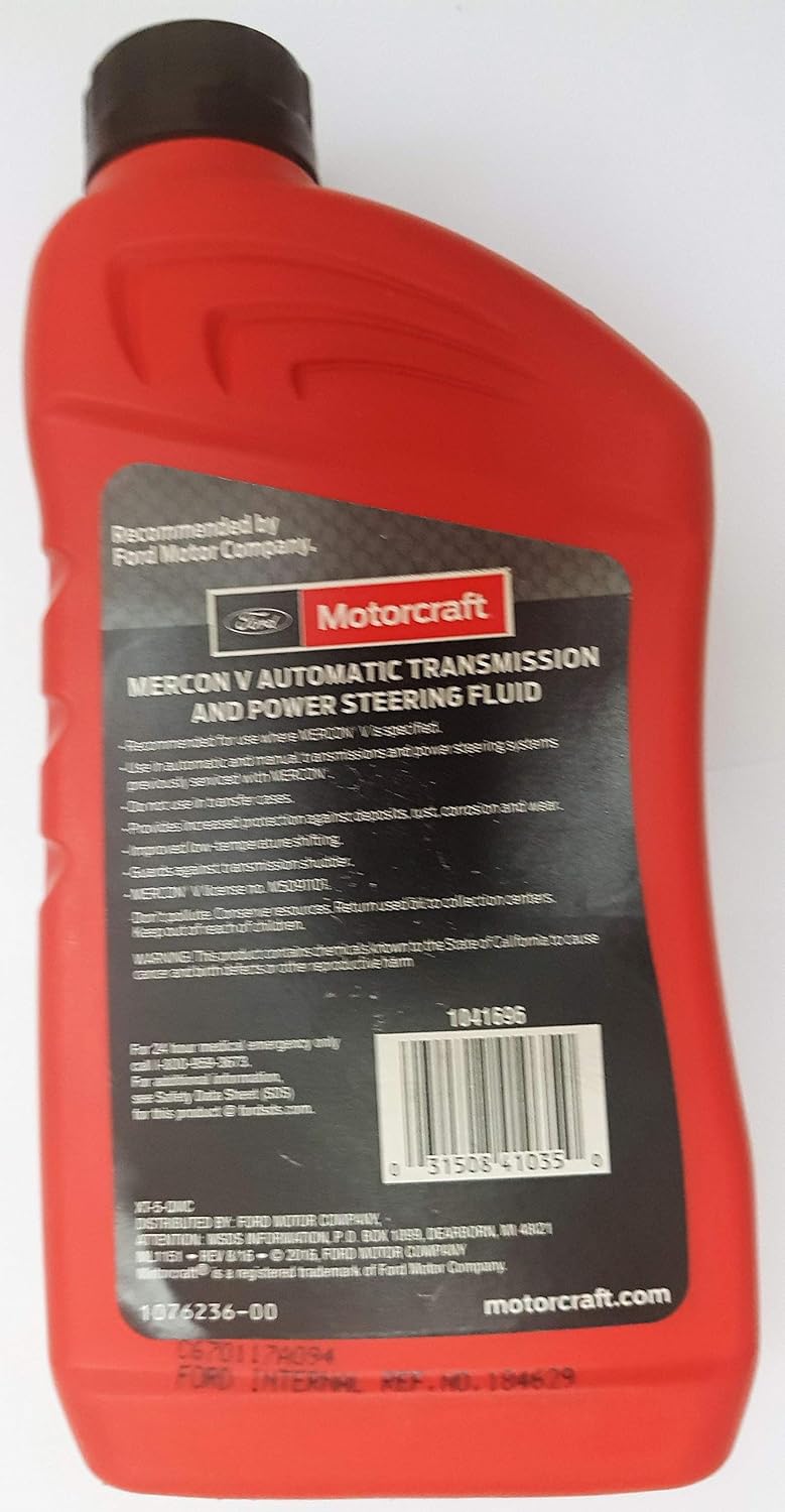 Motorcraft Mercon V Automatic Transmission & Power Steering Fluid-946 ml