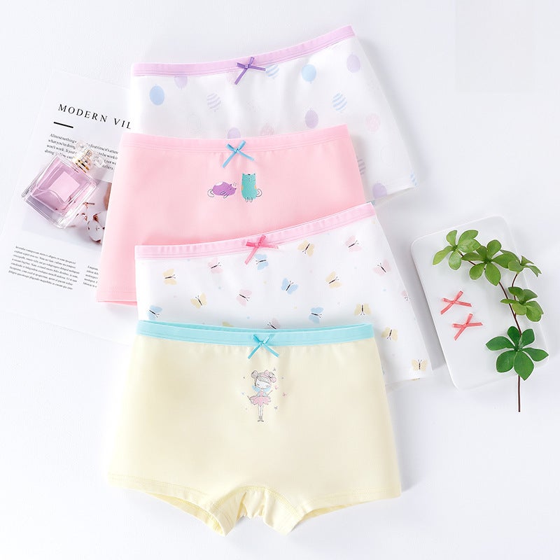 Kids Cotton Briefs Girls Soft Underwear GD212 + GD213/four combinations 