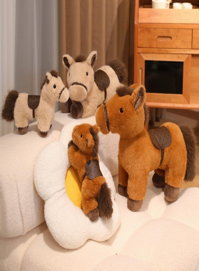 PEACH CAT Horse Stuffed Animal 10" Cute Horse Plush Soft Plushies Toys Gifts for Kids Beige - Image 5