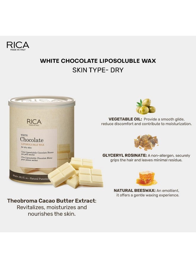 Rica مجموعة شمع الشوكولاتة البيضاء للنساء من ريكَا (1 شمع للجسم، 1 جل حليب القطن قبل الشمع، 1 لوشن الألوة فيرا بعد الشمع، عبوة من 3 قطع) - Image 2