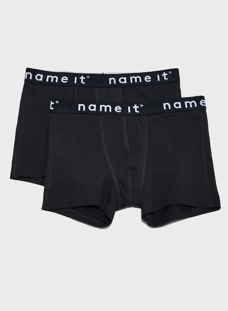 NAME IT Kids 2 Pack Logo Boxer Shorts