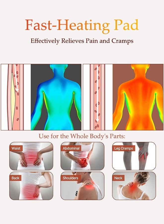 DUNISO Electric Heating Pad for Back, Heated Waist Belt Wrap for Back Pain and Cramps Relief, 9 Temperature Options, 4 Timer Settings, for Back Heating Pad Cramps, Waist, Lumbar - Image 2