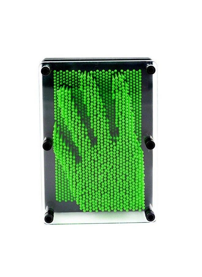 PowerTRC 3D Pin Art Sculpture Pin Impression Toy 8"X6" Hand Mold ; Novelty Gifts ; Green  - Image 1