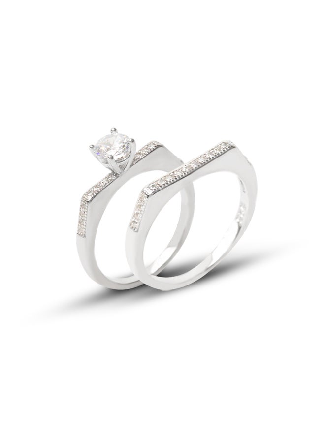 Silver Town Silver Twins Ring - Image 1