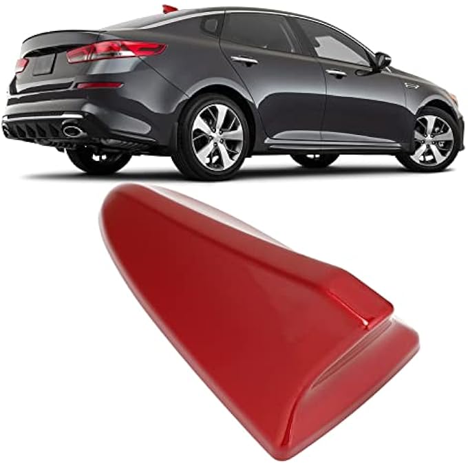rayihni Car Exterior Upper Aerial Cap, Durable 96219 D5000EBQK Anti Aging ABS Fin Roof Antenna Cover Impact Proof with Signal Enhancement Chip for Car (Red) - Image 3
