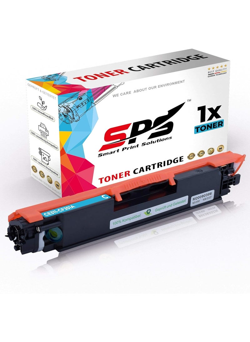 Smart Print Solutions SPS Compatible Toner Cartridges for HP | CF351A 130A | 1x Cyan | Yield upto 1,000 Pages - Image 1