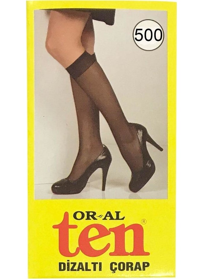 Oral - 6 Pieces Or-Al 40 Den Medium Thick Knee Socks - Image 1