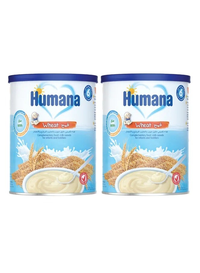 Humana Baby Milk Cereals Wheat Pack 2 x 400g - Image 1
