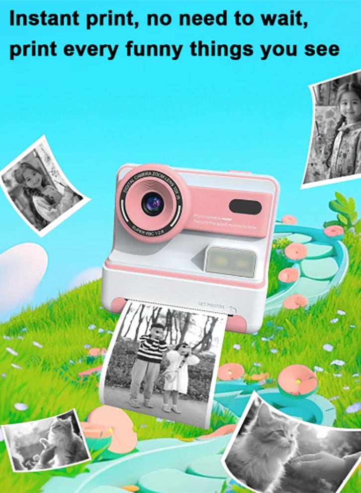 كيلا كاميرا فورية للأطفال، كاميرا طباعة حرارية صغيرة، شاشة 32 بطاقة TF، 2.4 بوصة، فيديو عالي الدقة 1080 بكسل، صور، كاميرا مزدوجة 36 ميجابكسل، بكرتين متضمنتين - Image 2