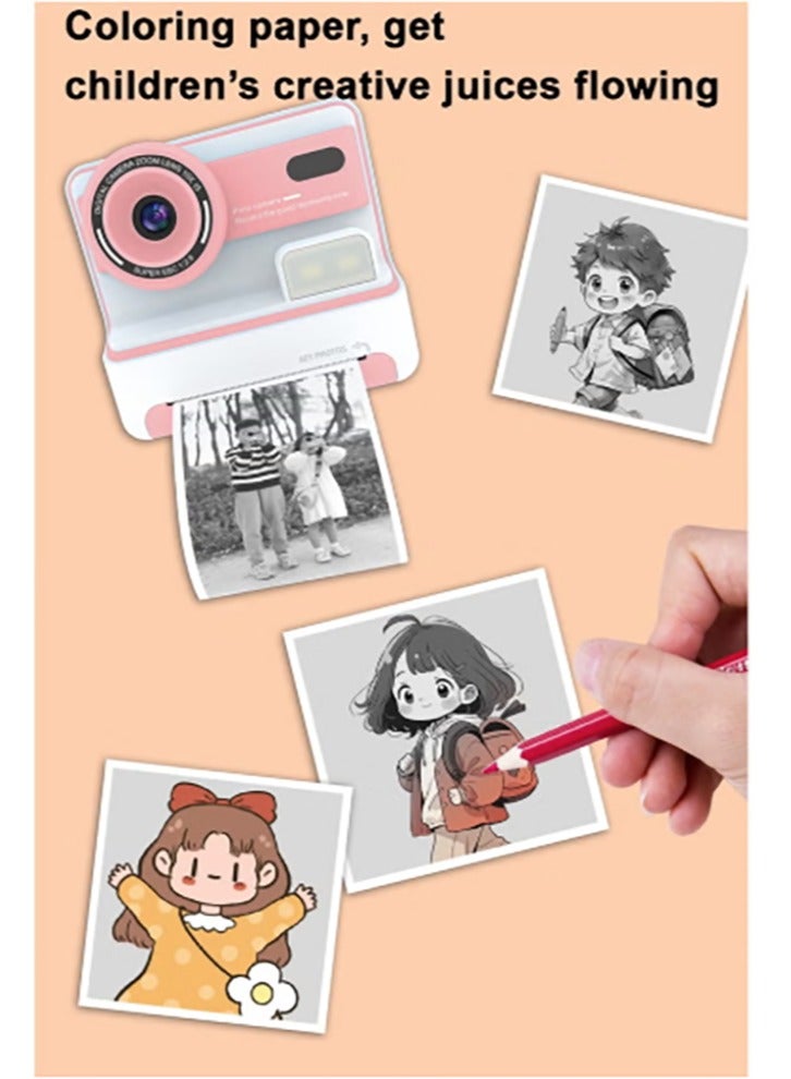 كيلا كاميرا فورية للأطفال، كاميرا طباعة حرارية صغيرة، شاشة 32 بطاقة TF، 2.4 بوصة، فيديو عالي الدقة 1080 بكسل، صور، كاميرا مزدوجة 36 ميجابكسل، بكرتين متضمنتين - Image 5