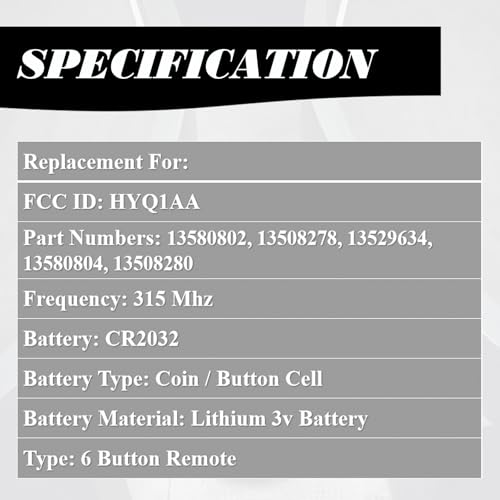 MechanMagic Replacement Car Key Fob Smart Proximity Keyless Entry Remote Control Compatible for GMC Yukon XL Denali Chevy Suburban Tahoe 2015 2016 2017 2018 2019 2020 HYQ1AA ‎13580804 315MHz - Image 4