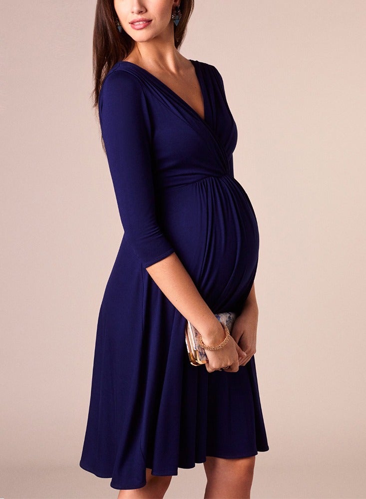 بيلانينا فستان حمل أنيق بأكمام ٣/٤ لحفلات ومناسبات - Image 4