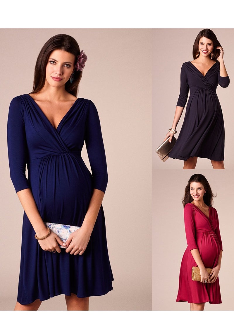 بيلانينا فستان حمل أنيق بأكمام ٣/٤ لحفلات ومناسبات - Image 5