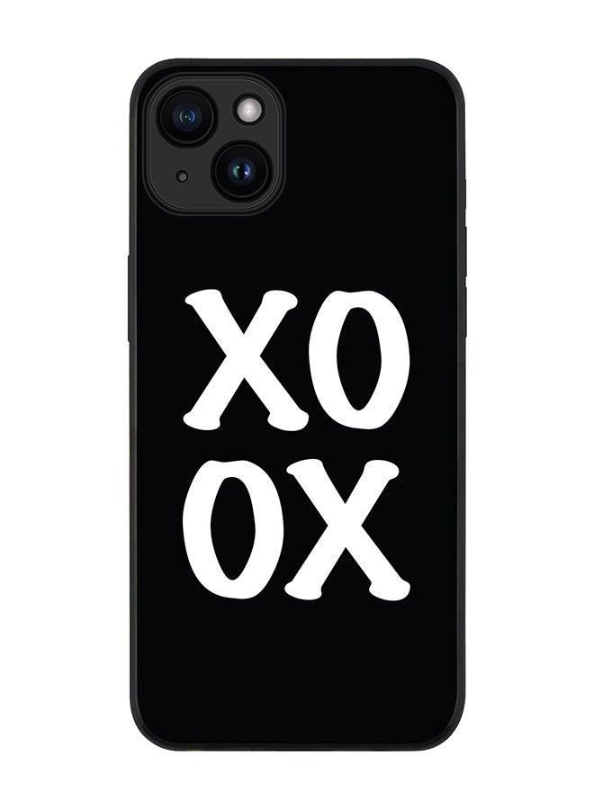 Stylizedd غطاء لجهاز آيفون 15 حالة متينة سوداء نحيفة مرنة مضادة للسقوط TPU جل رقيق واقي للهاتف - XOXO - Image 1