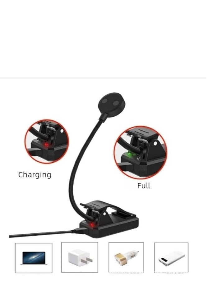 YUNSYE Book Light Rechargeable Book Reading Light Lamp, LED Book Light for Reading in Bed - Eye Caring Adjustable Brightness 3 Color Temperatures 12+ Hours Runtime, USB Reading Light for kids styding - Image 3