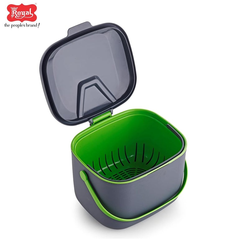 Royal Kitchenwares Royal MultiBin Storage Container for Kitchen Home Includes Special Bin for Washing Fruits Vegetables Ideal for Picnics Outings Perfect for Modular Kitchens  - Image 4