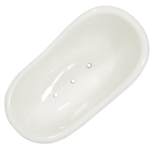 dodococa 1 Piece 5.6" Ceramic Mini Clawfoot Slipper Bathtub Soap Dish Vintage Decortative Bathroom Soap Dish - Image 5