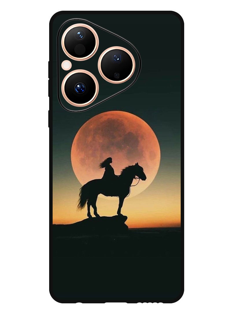 Theodor Case Compatible with Huawei Pura 80 6.6 Inch Protection Shockproof Bumper Cover Majestic Horse Sunset - Image 1