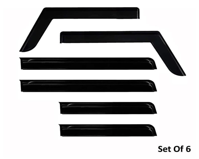 ROYALTECH Premium Non-Breakable Car Window Door Visor/Rain Guard/Wind Deflector Compatible for (Mahindra Bolero Neo (Set of 6)) - Image 2