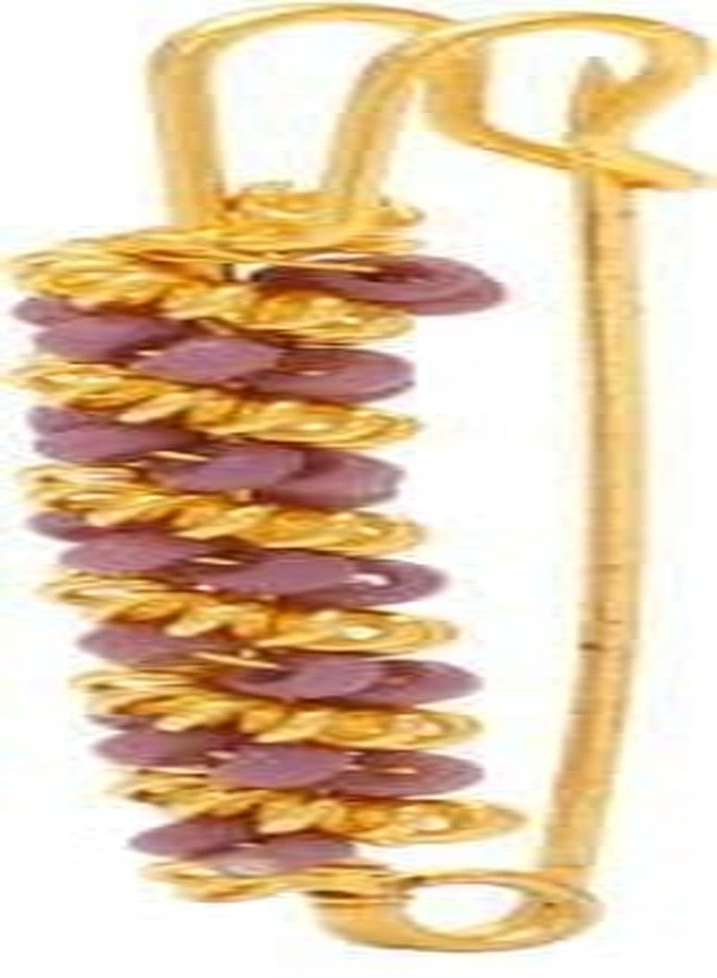 Vedetic® Designer Safety Pins Gold Plated Multicolour Studded Indian Dress & Saree Pins | Safety Pins | Brooch for Women(Pack of 12) - Image 4