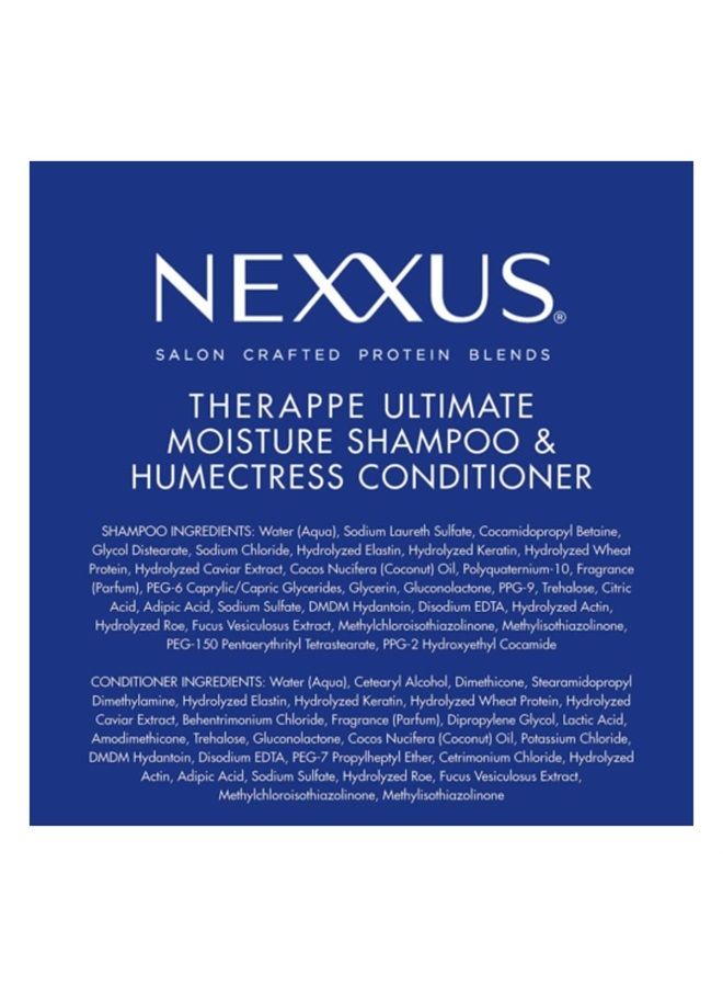 Nexxus Shampoo and Conditioner Therappe Humectress 2 Count for Dry Hair Silicone-Free, Moisturizing Caviar Complex and Elastin Protein 33.80 Fl Oz (Pack of 2) - Image 2