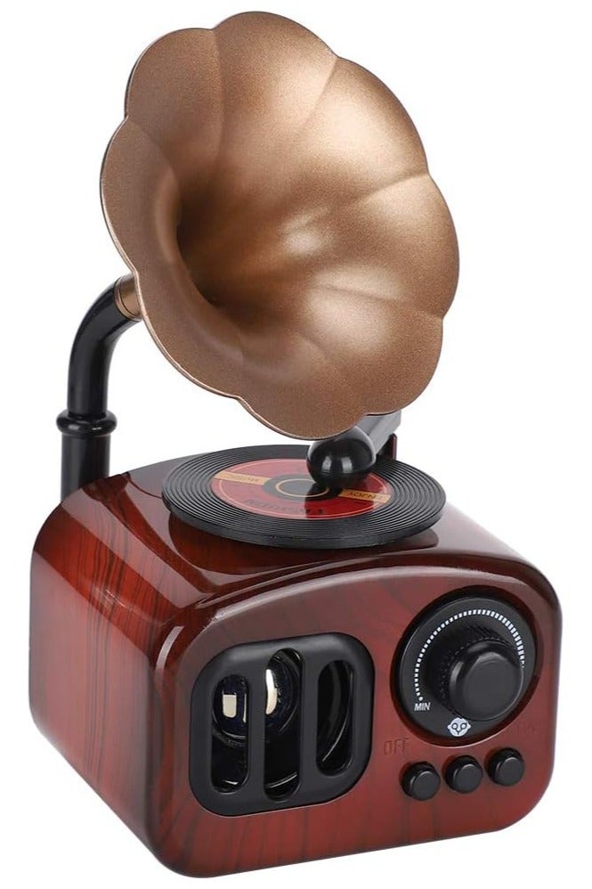 علبة موسيقى عتيقة من Garosa – صندوق موسيقي بتصميم فونوجراف كلاسيكي، ديكور مكتبي منزلي، هدية موسيقية مميزة - Image 1