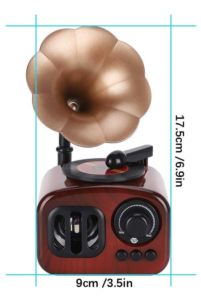 علبة موسيقى عتيقة من Garosa – صندوق موسيقي بتصميم فونوجراف كلاسيكي، ديكور مكتبي منزلي، هدية موسيقية مميزة - Image 2