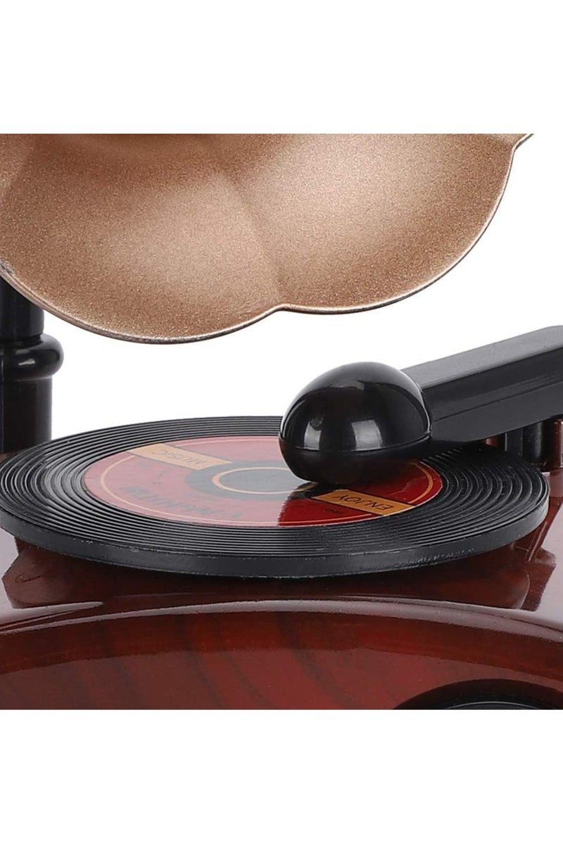 علبة موسيقى عتيقة من Garosa – صندوق موسيقي بتصميم فونوجراف كلاسيكي، ديكور مكتبي منزلي، هدية موسيقية مميزة - Image 3