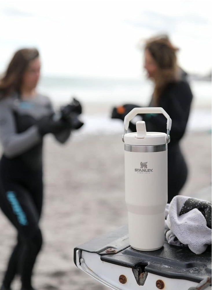 Stanley IceFlow Stainless Steel Tumbler with Straw - Vacuum Insulated, Leakproof Flip Lid, Keeps Cold 12H/Iced 2Day, for Home/Office/Car, Reusable Cup (Cream, 30oz) - Image 3