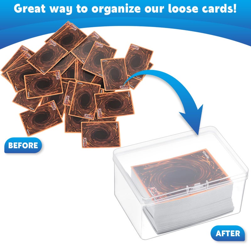 Vicenpal Playing Deck Card Storage Box Plastic Card Boxes Compatible with 100 Mtg Holder Storage Case 4.3 x 2.95 x 2.2 Inches Organizer Snap Closed for Trading Card Games Card Collector (24 Pcs) - Image 4