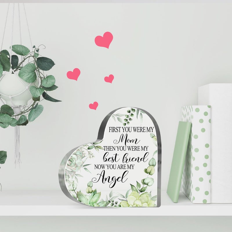 MUNLICAR Sympathy Memorial Gifts for Loss of Mother, Loss of Mom Sympathy Gifts, Bereavement Condolences Grief Gifts, Remembrance Plaque for Loss Mom, Funeral Memorial Decor Sign - Image 4