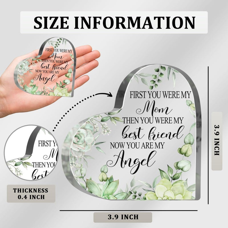 MUNLICAR Sympathy Memorial Gifts for Loss of Mother, Loss of Mom Sympathy Gifts, Bereavement Condolences Grief Gifts, Remembrance Plaque for Loss Mom, Funeral Memorial Decor Sign - Image 2