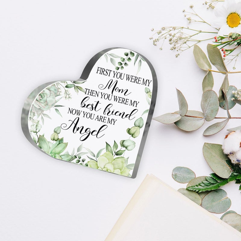 MUNLICAR Sympathy Memorial Gifts for Loss of Mother, Loss of Mom Sympathy Gifts, Bereavement Condolences Grief Gifts, Remembrance Plaque for Loss Mom, Funeral Memorial Decor Sign - Image 3