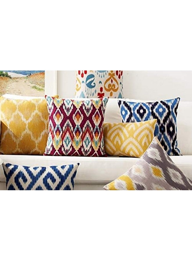 AEROHAVEN Designer Decorative Cotton 150TC Throw Pillow/Cushion Covers Set of 5 - (Multicolour, 16 x 16 Inch) - Image 3