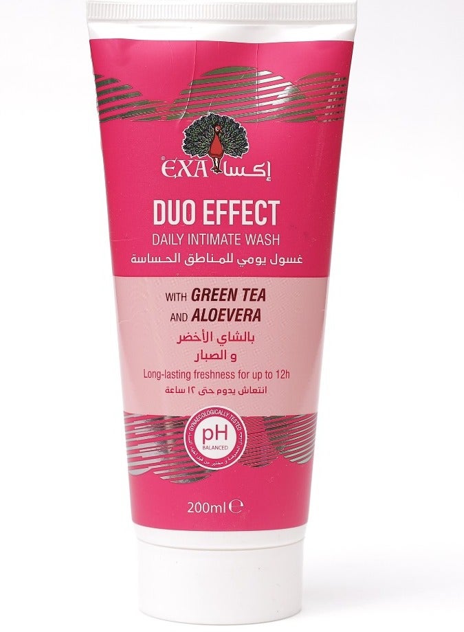 EXA Daily Intimate Cleansing Mousse Duo Effect With Green Tea And Aloe Vera 200ml - Image 1