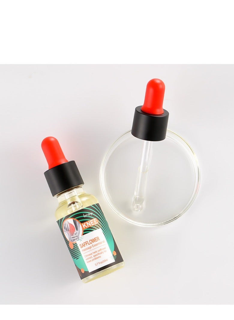 lansiyi 20ml Natural Extract Herbal Massage Oil for Knee Pain Sore Relief Soothing Warming Relaxing Joints Muscles Includes Safflower and Ginger Oil - Image 5