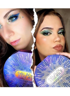 Tintark Galactic Assemble Eyeshadow Palette 14 Colors Glitter Shimmer Metallic Eye Shadow Pallet Brown Blue Galaxy Eye Makeup Palettes Create Space-like Eyes Make up Vegan & Talc Free  - Image 5