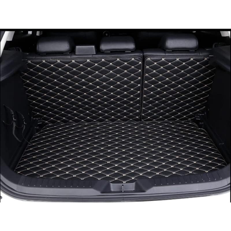 AutoZing 7D Luxury Car Trunk Mat/Dicky/Boot Mat Compatible with Volkswagen Taigun Full Dicky Coverage PU Leatherrete Layer Protection Anti Skid Car Accessories -Black Car Accessories - Image 1