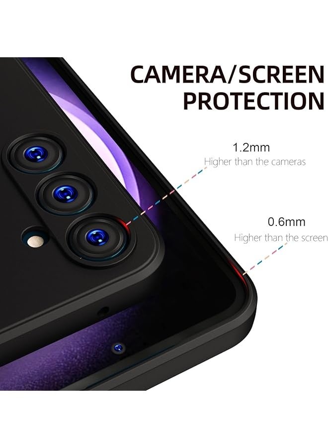 PROMASS Case for Samsung Galaxy S23 FE Soft Silicone Gel Rubber Cover Shockproof Matte Finish Back Cover Inner Fabric Lining with Camera Protection Case for Samsung Galaxy S23 FE (Black)  - Image 4