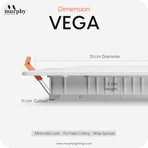 Murphy Vega 3-In-1 Square Led Panel Ceiling Color Changing Light (Cool White, Warm White, Natural White, 10W) - Pack Of 10(Others) - Image 4